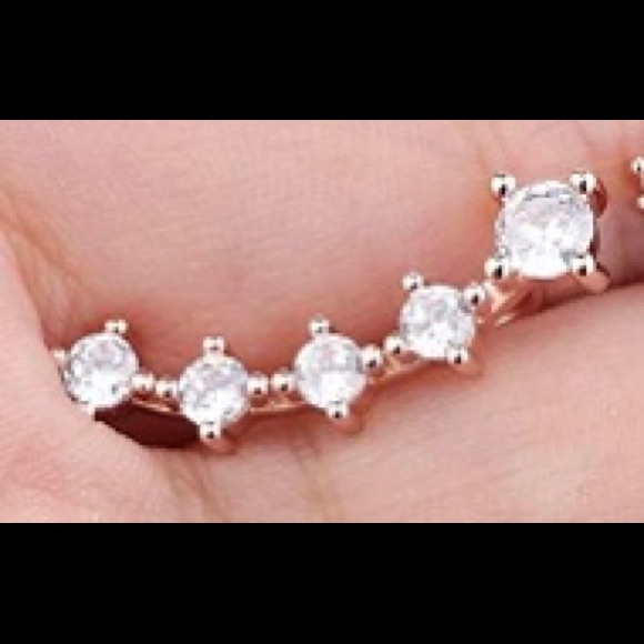 HP🔥🌹Beautiful 🌹Crystal Climber Earrings 🌹NWT🏷 - Picture 4 of 10